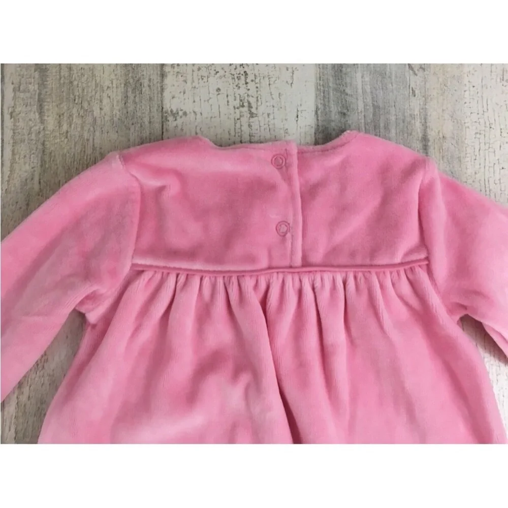 Beaufort Bonnet Company Penny's Playsuit Pink Velour Long Romper Girls 2T